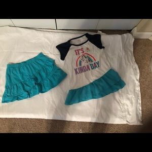 Skirt with matching shirt